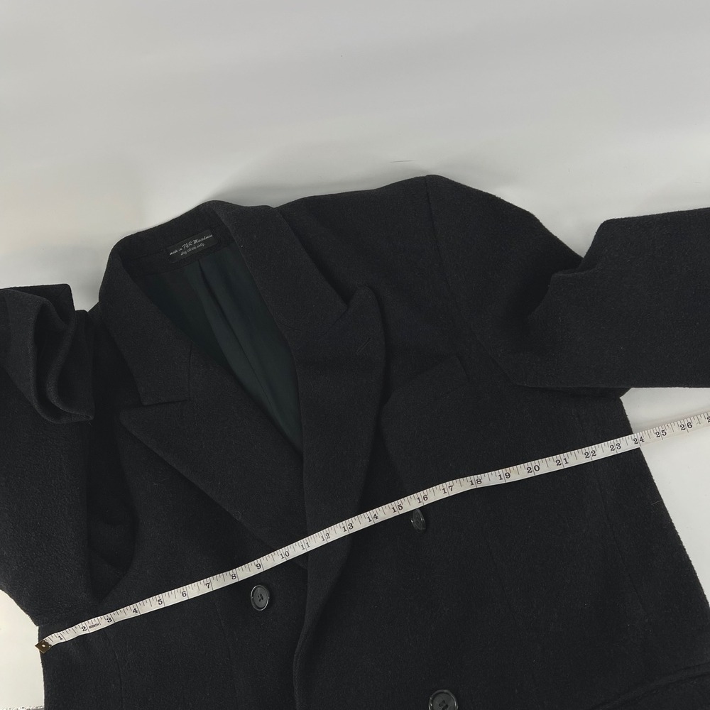 John Ashford Men's‎ 40R 100% Wool Double Breasted Overcoat Topcoat Charcoal Gray - Picture 8 of 10